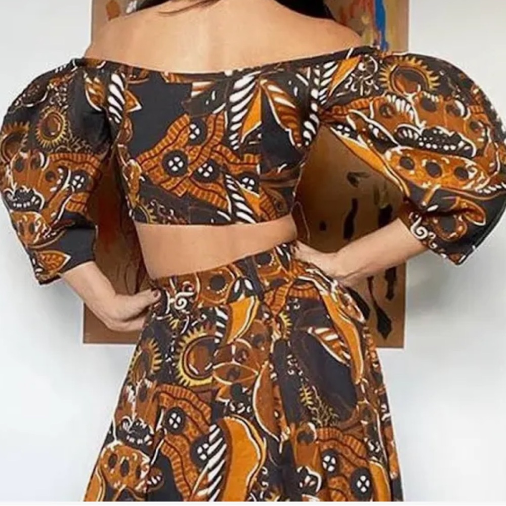 NWOT. Mara Hoffman printed cropped top size 2.